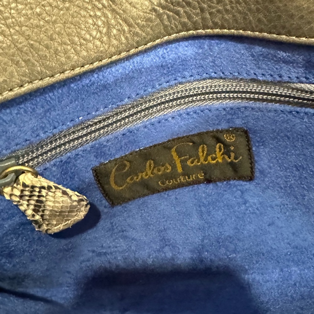 Carlos Falchi Python Clutch Bag - image 8